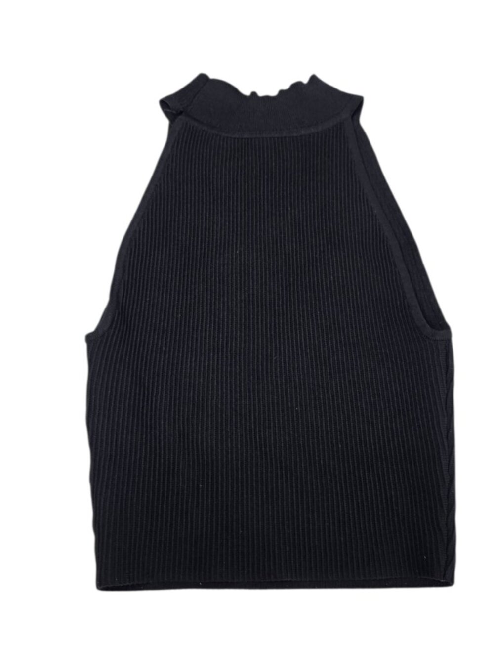 Aritzia Babaton Sculpt Knit High Neck Sleeveless Tank, Black, Ribbed Thick, XS - Picture 2 of 6